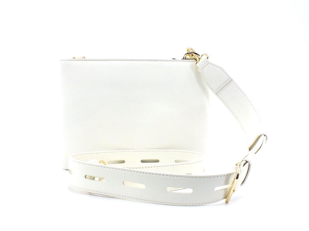 LOVE MOSCHINO Borsa Shoulder Bag Tracolla Logo Bianco Avorio JC4398PP0EKL110A - Sandrini Calzature e Abbigliamento