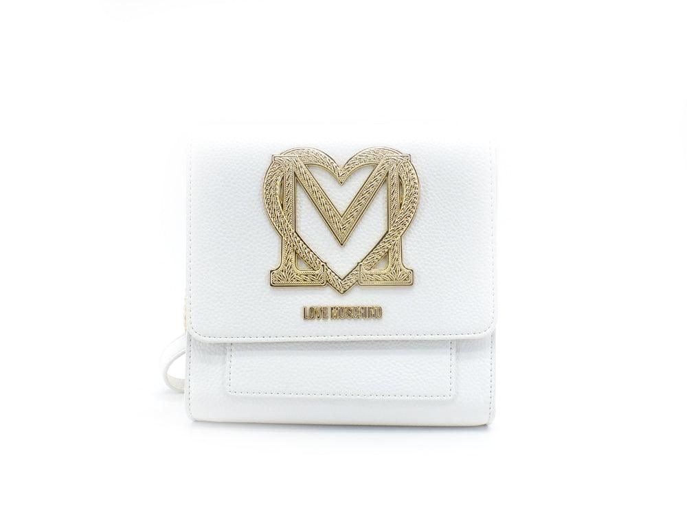 LOVE MOSCHINO Borsa Shoulder Bag Tracolla Logo Cuore Bianco JC4381PP0EKM0100 - Sandrini Calzature e Abbigliamento