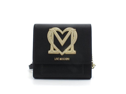 LOVE MOSCHINO Borsa Shoulder Bag Tracolla Logo Cuore Nero JC4381PP0EKM0000 - Sandrini Calzature e Abbigliamento