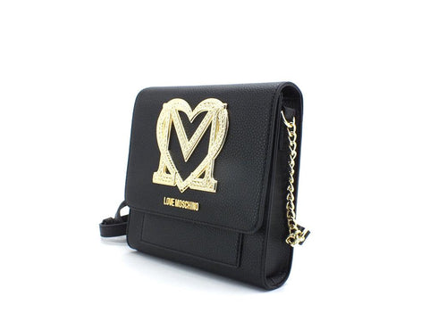 LOVE MOSCHINO Borsa Shoulder Bag Tracolla Logo Cuore Nero JC4381PP0EKM0000 - Sandrini Calzature e Abbigliamento