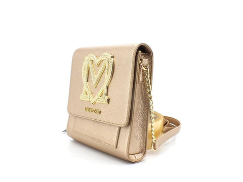 LOVE MOSCHINO Borsa Shoulder Bag Tracolla Logo Cuore Oro JC4381PP0EKM0901 - Sandrini Calzature e Abbigliamento