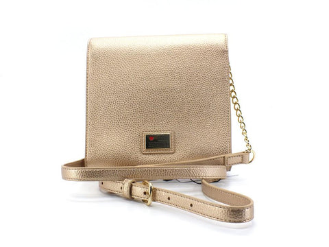LOVE MOSCHINO Borsa Shoulder Bag Tracolla Logo Cuore Oro JC4381PP0EKM0901 - Sandrini Calzature e Abbigliamento