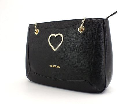 LOVE MOSCHINO Borsa Tote Cuore Nero JC4319PP0DKP100A - Sandrini Calzature e Abbigliamento