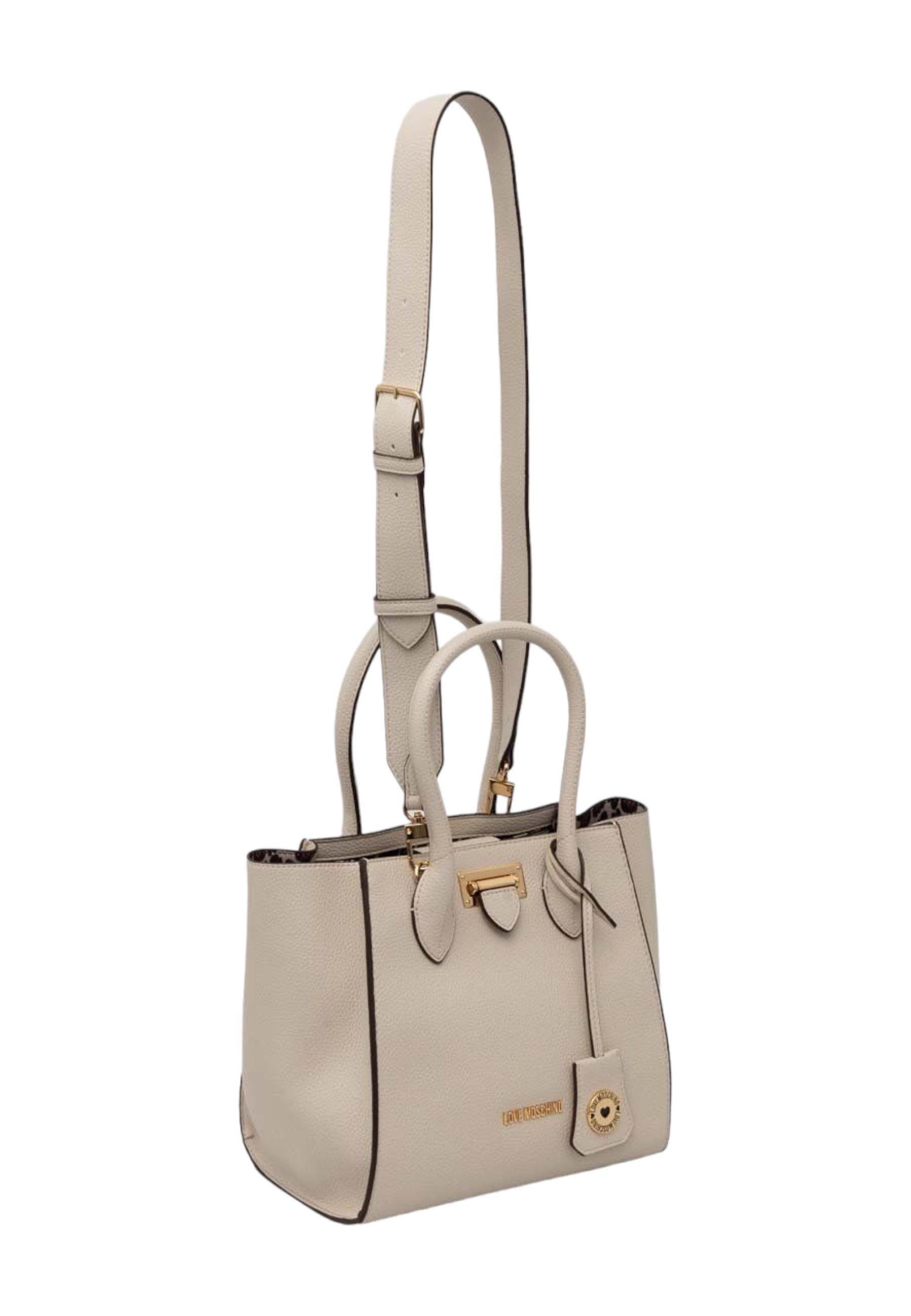 LOVE MOSCHINO Borsa Tote Donna Avorio Beige JC4109PP1ILJ0110 - Sandrini Calzature e Abbigliamento