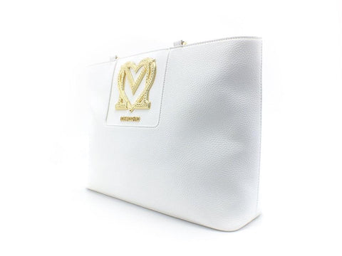 LOVE MOSCHINO Borsa Tote Logo Gold Bianco JC4382PP0EKM0100 - Sandrini Calzature e Abbigliamento