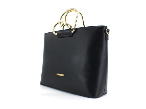 LOVE MOSCHINO Borsa Tote Shopping Bag Manico Cuore Nero JC4387PP0EKN0000 - Sandrini Calzature e Abbigliamento