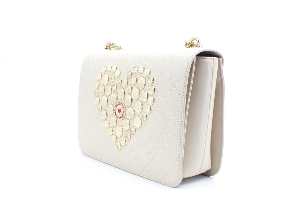 LOVE MOSCHINO Borsa Tracolla Clutch Cuore Avorio JC4070PP1ELP0110 - Sandrini Calzature e Abbigliamento