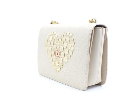 LOVE MOSCHINO Borsa Tracolla Clutch Cuore Avorio JC4070PP1ELP0110 - Sandrini Calzature e Abbigliamento