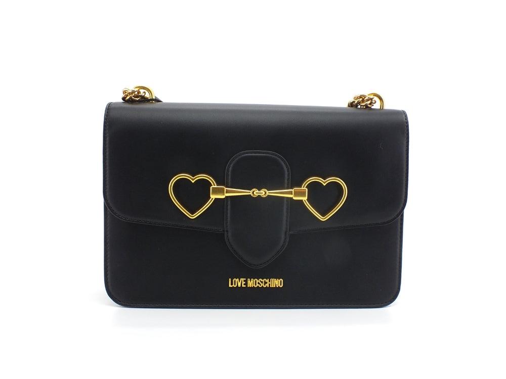 LOVE MOSCHINO Borsa Tracolla Clutch Cuori Nero JC4075PP1ELC0000 - Sandrini Calzature e Abbigliamento