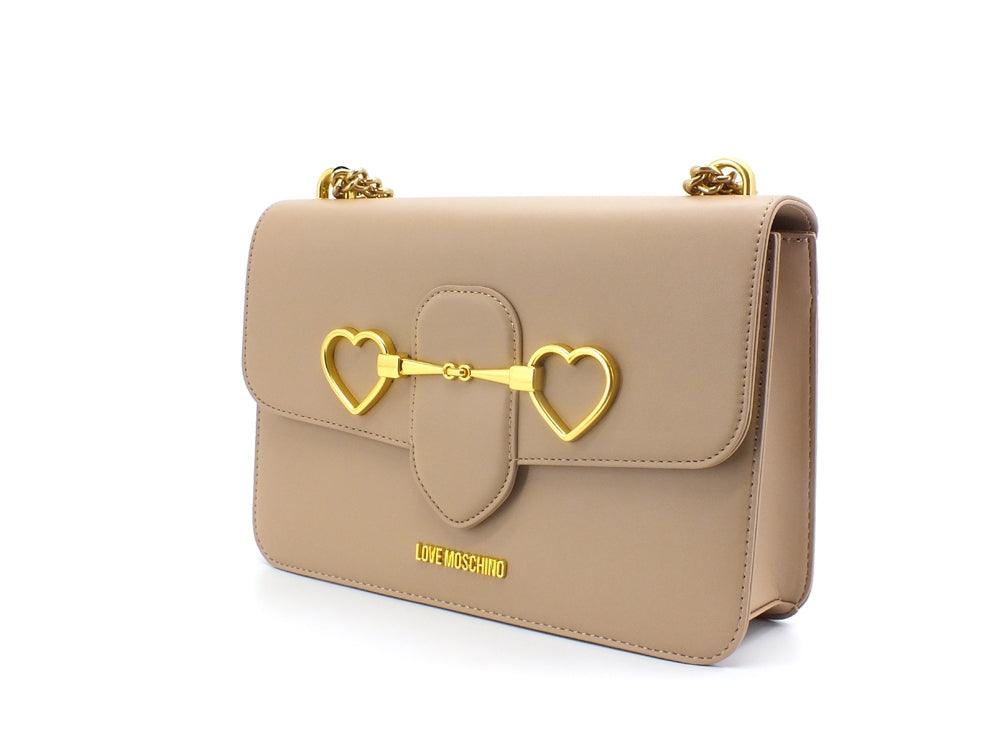 LOVE MOSCHINO Borsa Tracolla Clutch Cuori Nude JC4075PP1ELC0107 - Sandrini Calzature e Abbigliamento