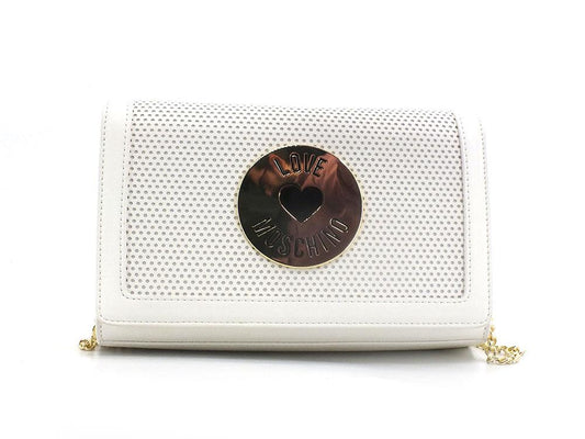 LOVE MOSCHINO Borsa Tracolla Crossbody Logo Bianco Avorio JC4268PP0EKL110A - Sandrini Calzature e Abbigliamento