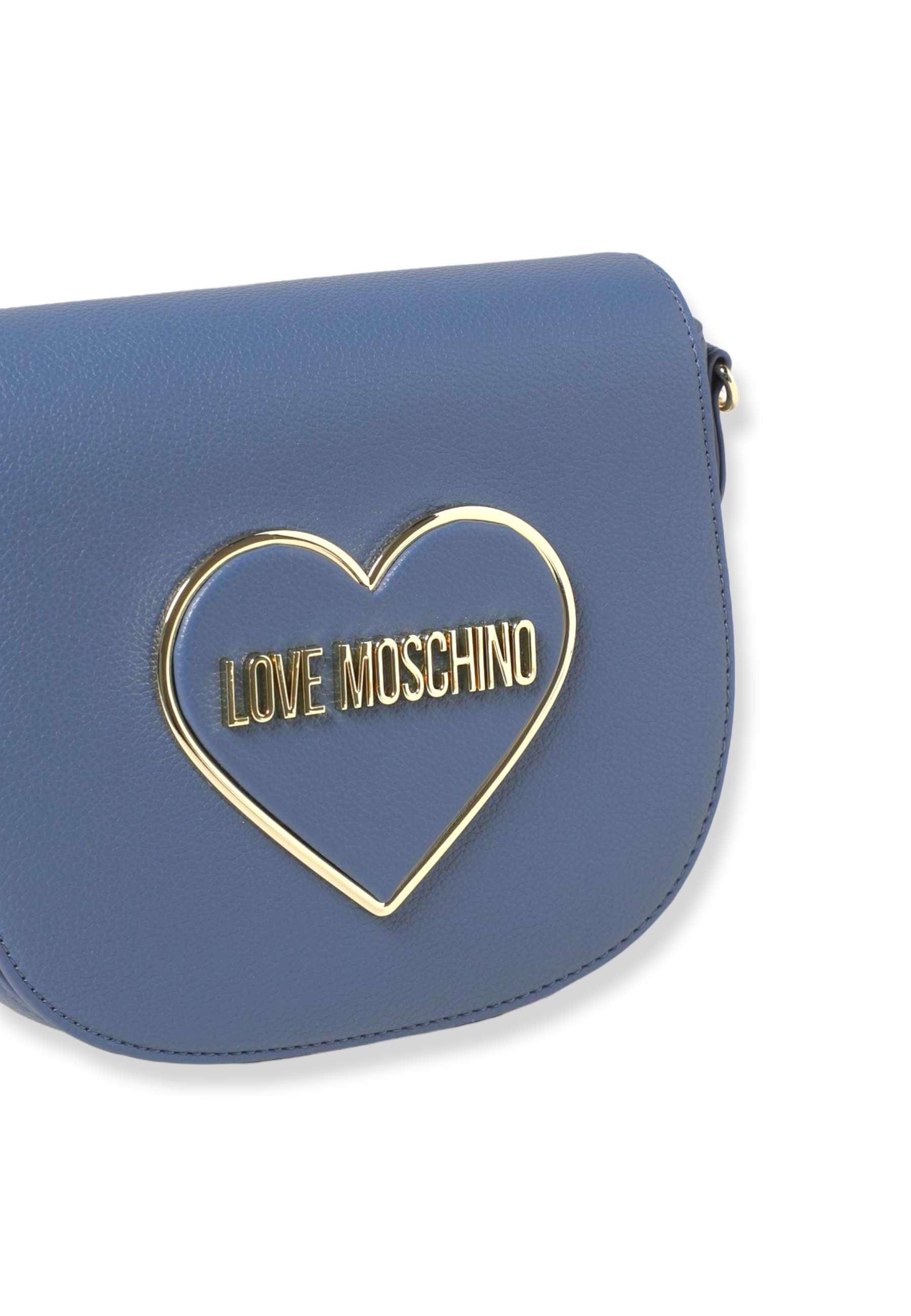 LOVE MOSCHINO Borsa Tracolla Crossbody Logo Cuore Blu DenimJC4145PP1FLR0707 - Sandrini Calzature e Abbigliamento