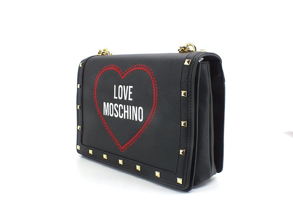LOVE MOSCHINO Borsa Tracolla Cuore Borchie Nero JC4366PP0EKG0000 - Sandrini Calzature e Abbigliamento