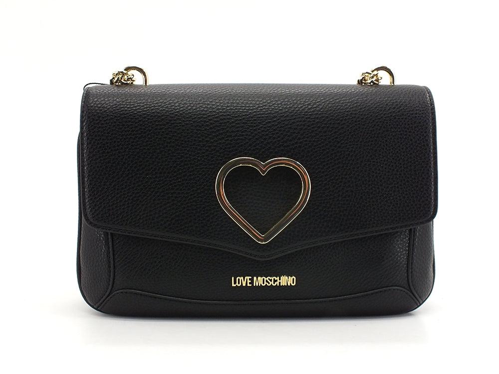 LOVE MOSCHINO Borsa Tracolla Cuore Nero JC4303PP0DKM0000 - Sandrini Calzature e Abbigliamento