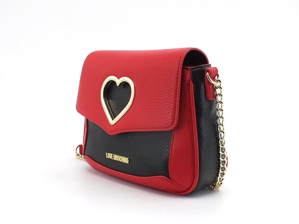 LOVE MOSCHINO Borsa Tracolla Cuore Rosso Nero JC4320PP0DKP150A - Sandrini Calzature e Abbigliamento