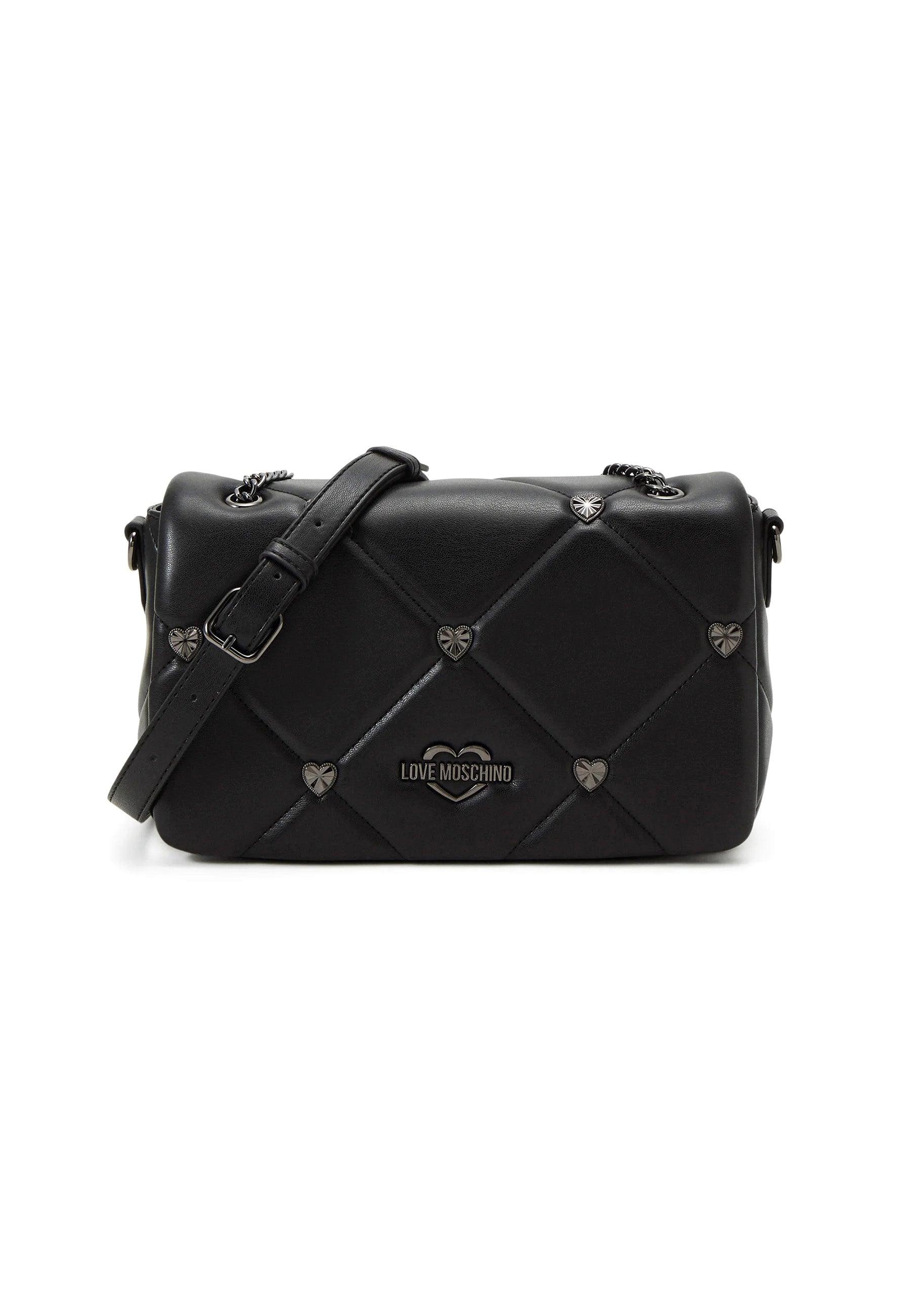 LOVE MOSCHINO Borsa Tracolla Cuori Nero Canna di Fucile JC4186PP0HLZ0000 - Sandrini Calzature e Abbigliamento