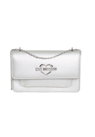 LOVE MOSCHINO Borsa Tracolla Donna Lamè Argento JC4096PP1FLM0902 - Sandrini Calzature e Abbigliamento