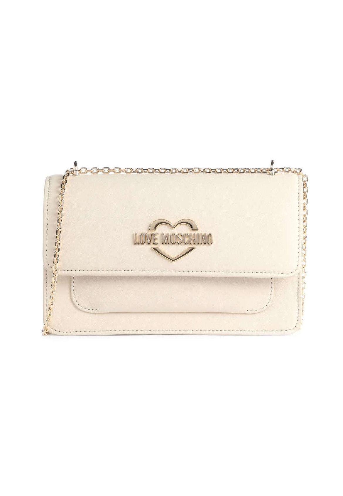 LOVE MOSCHINO Borsa Tracolla Donna Lamè Bianco Avorio JC4096PP1FLM0110 - Sandrini Calzature e Abbigliamento