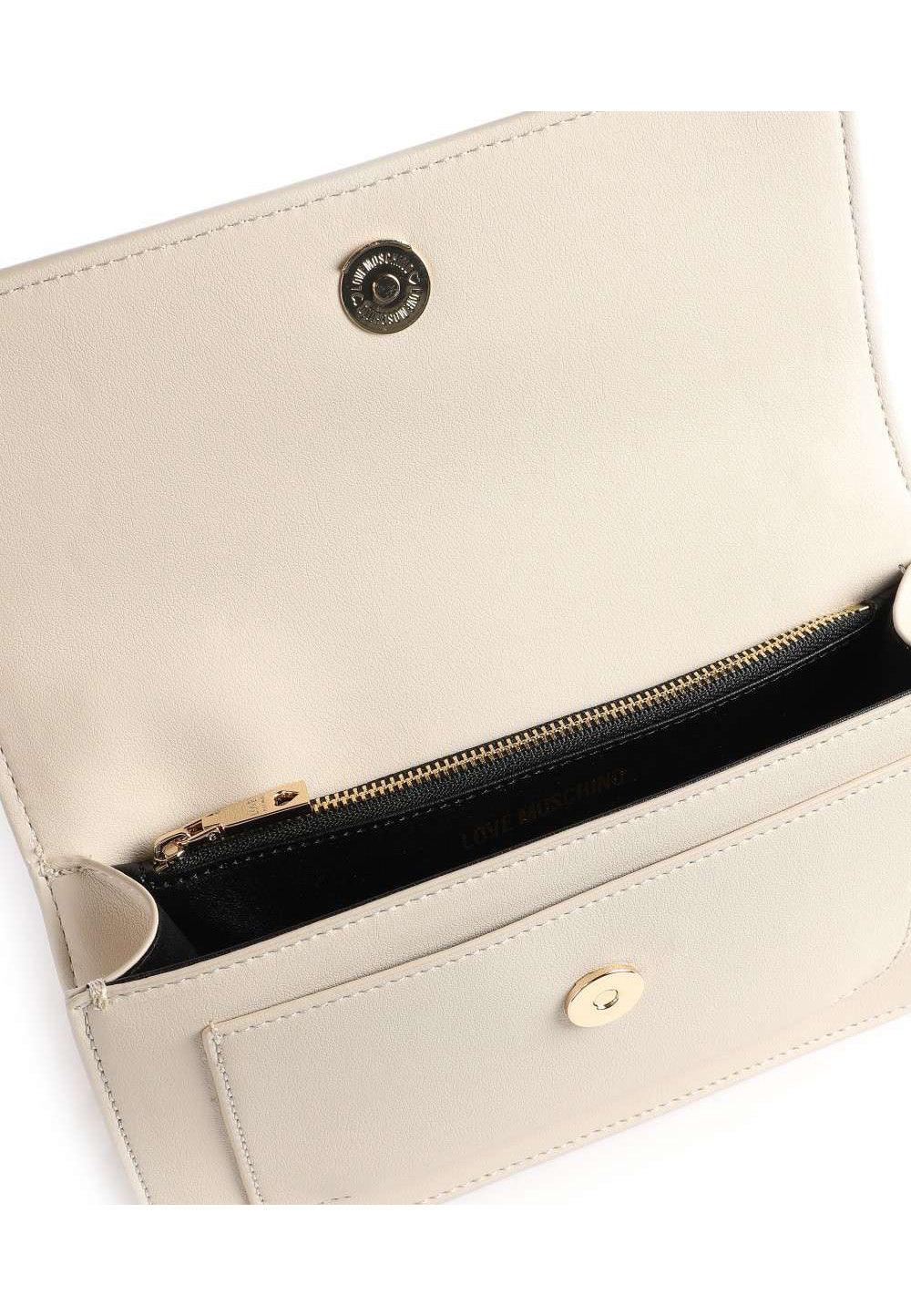 LOVE MOSCHINO Borsa Tracolla Donna Lamè Bianco Avorio JC4096PP1FLM0110 - Sandrini Calzature e Abbigliamento