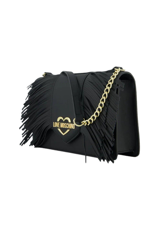 LOVE MOSCHINO Borsa Tracolla Frange Donna Nero JC4200PP1ILP0000 - Sandrini Calzature e Abbigliamento