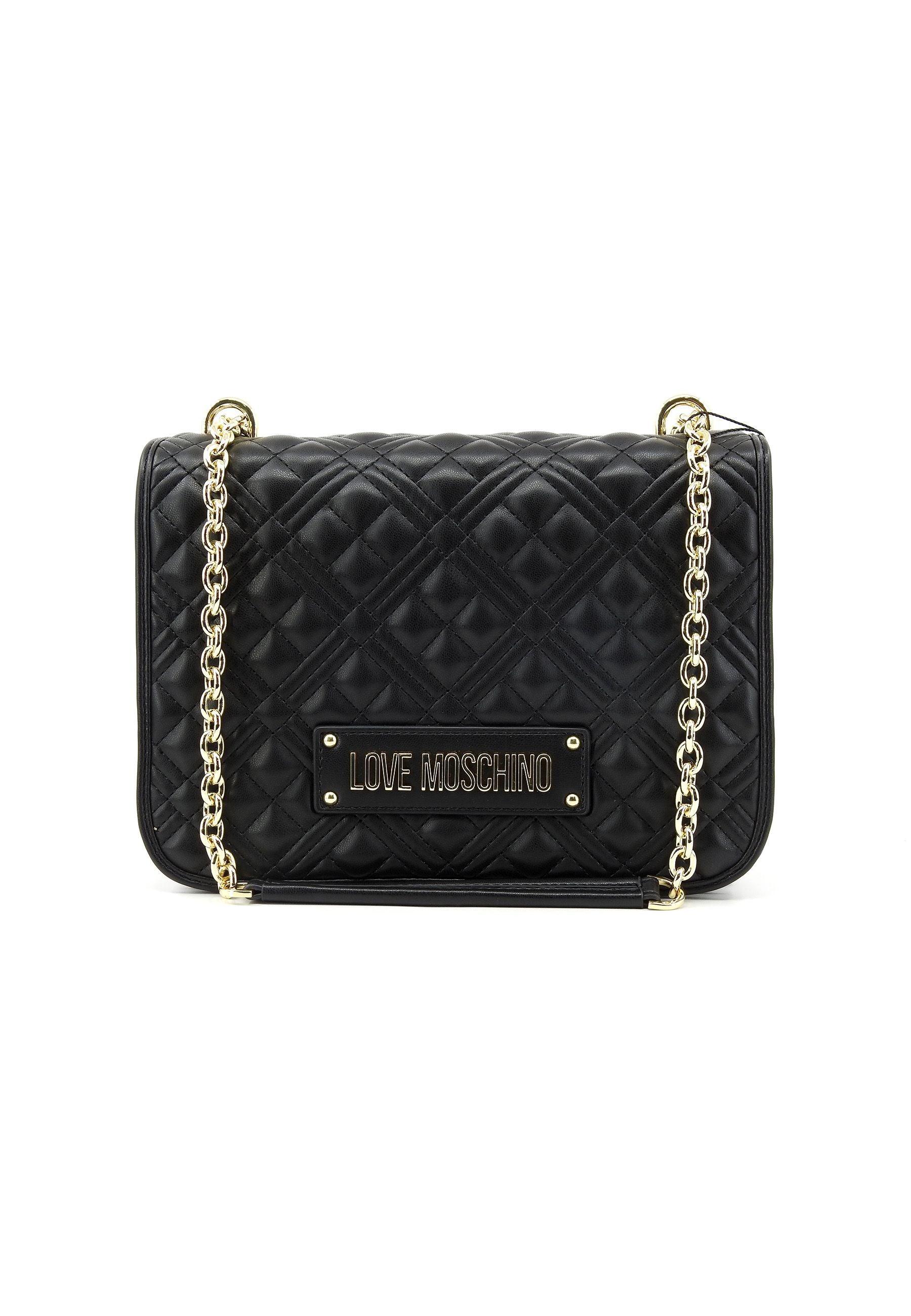 LOVE MOSCHINO Borsa Tracolla Nero Oro JC4000PP1ILA0000 - Sandrini Calzature e Abbigliamento