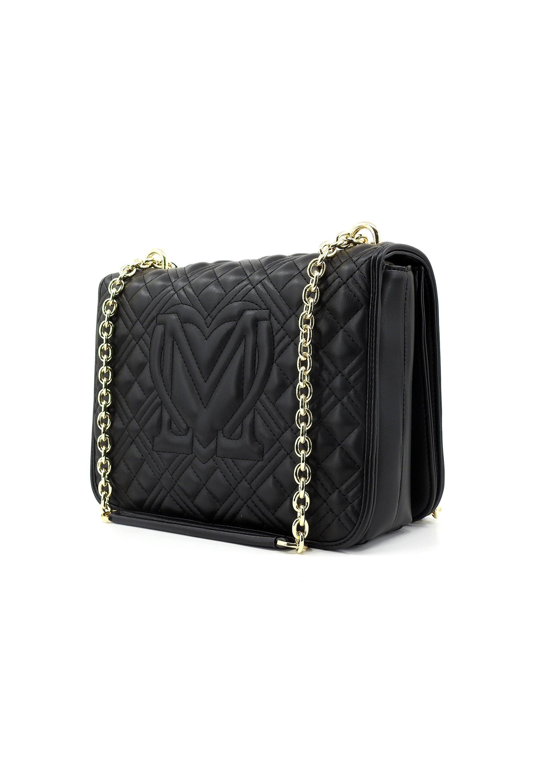 LOVE MOSCHINO Borsa Tracolla Nero Oro JC4000PP1ILA0000 - Sandrini Calzature e Abbigliamento