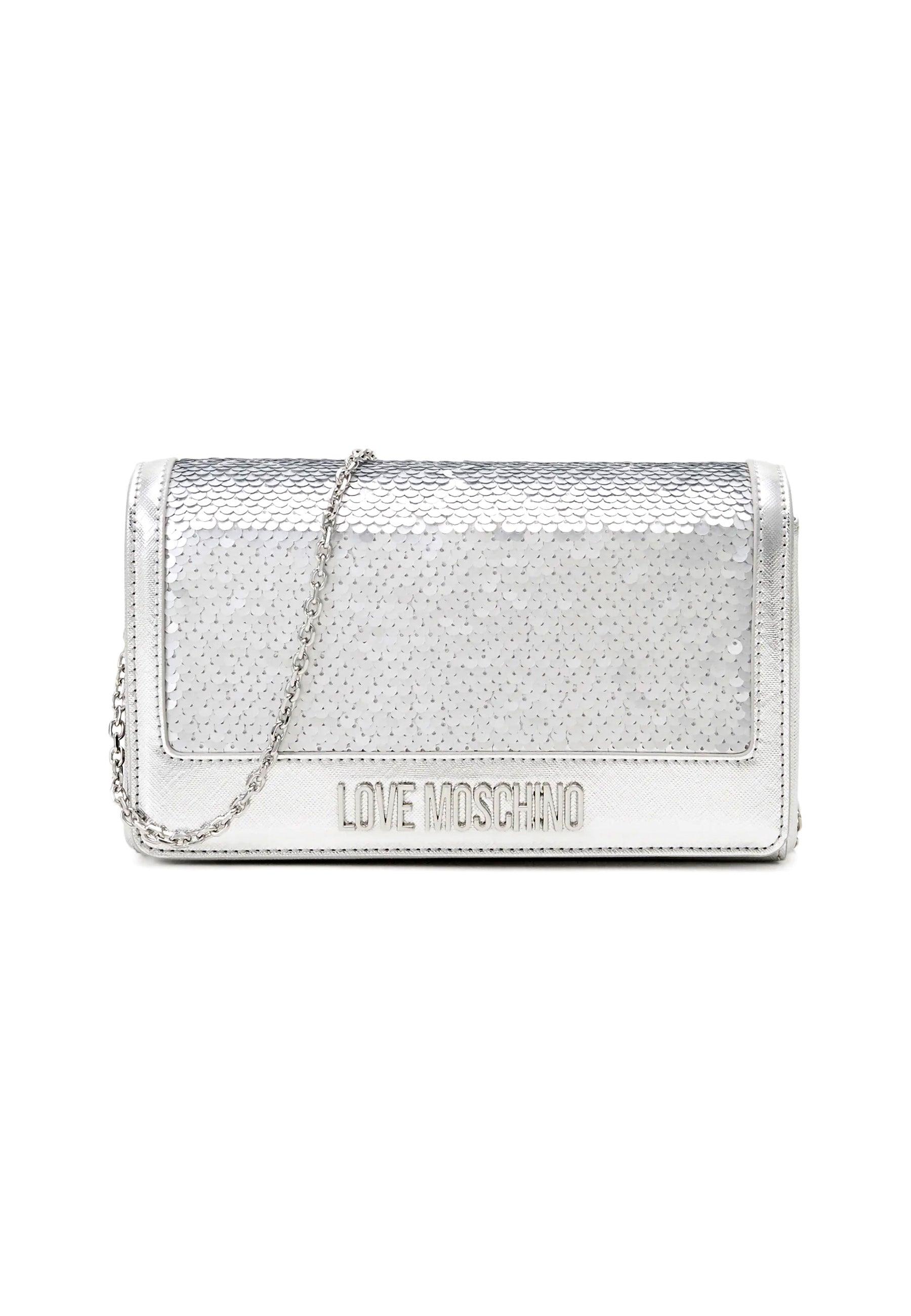 LOVE MOSCHINO Borsa Tracolla Paillettes Argento JC4279PP0HKO190B - Sandrini Calzature e Abbigliamento