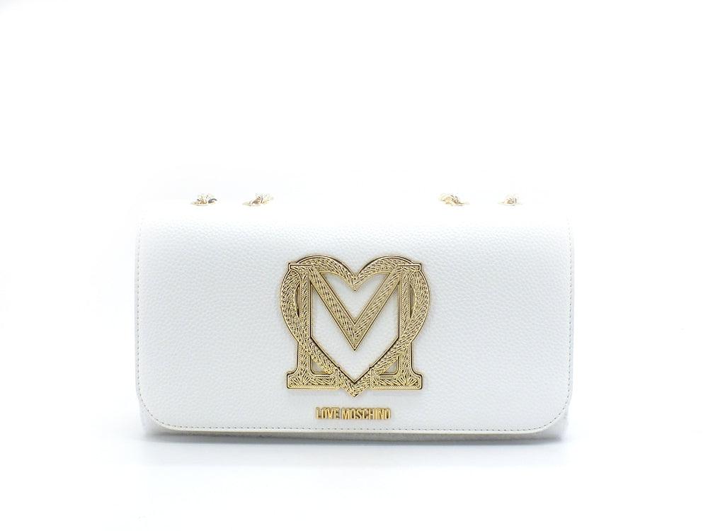 LOVE MOSCHINO Borsa Tracolla Pochette Logo Bianco JC4379PP0EKM0100 - Sandrini Calzature e Abbigliamento