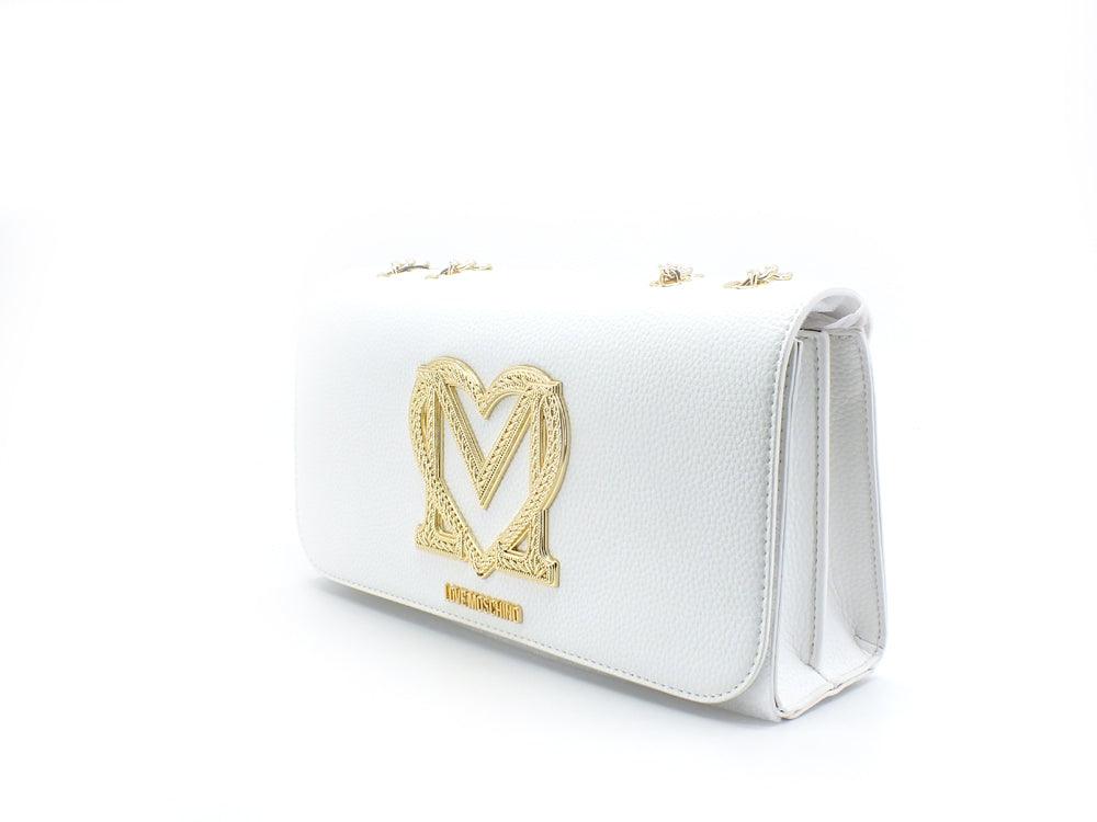 LOVE MOSCHINO Borsa Tracolla Pochette Logo Bianco JC4379PP0EKM0100 - Sandrini Calzature e Abbigliamento