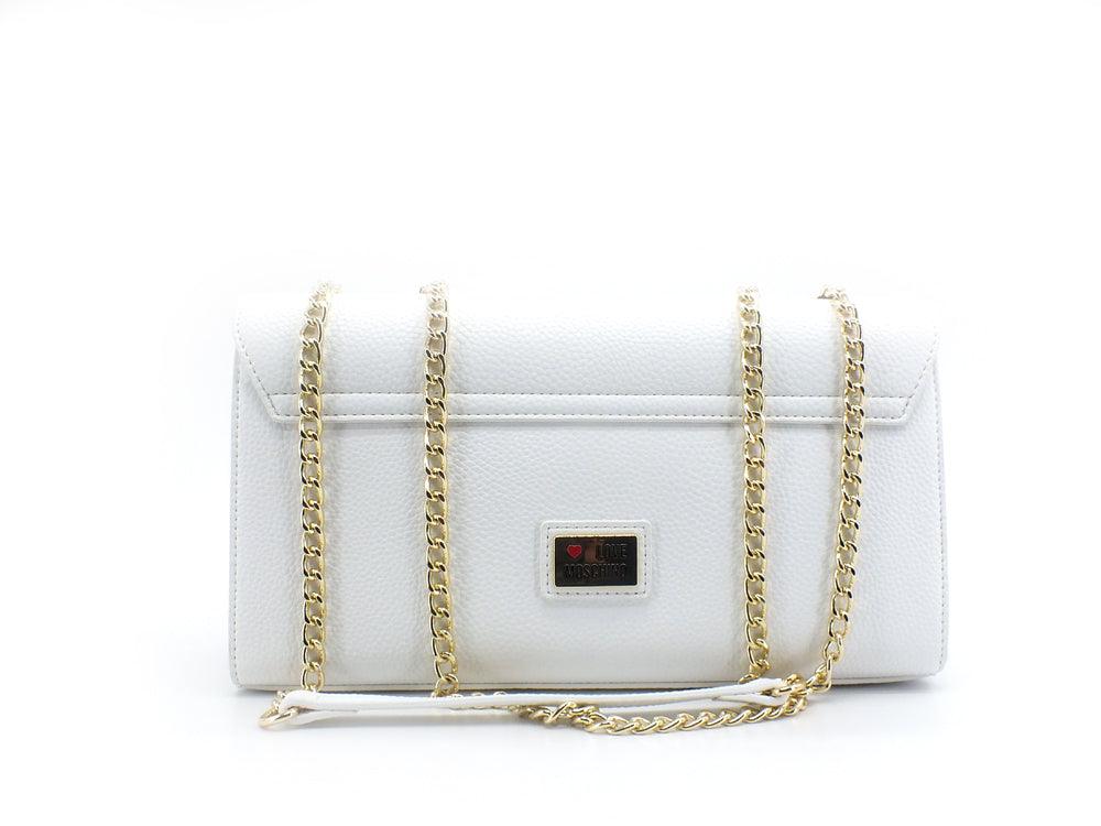 LOVE MOSCHINO Borsa Tracolla Pochette Logo Bianco JC4379PP0EKM0100 - Sandrini Calzature e Abbigliamento