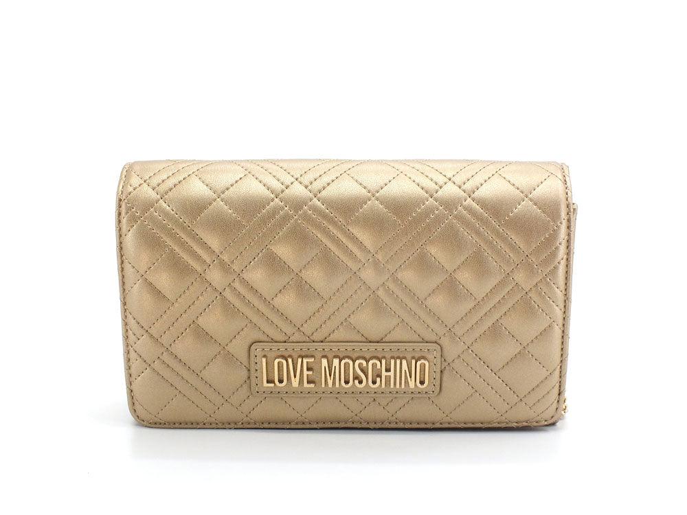 LOVE MOSCHINO Borsa Tracolla Pochette Logo Oro JC4079PP0ELA0901 - Sandrini Calzature e Abbigliamento