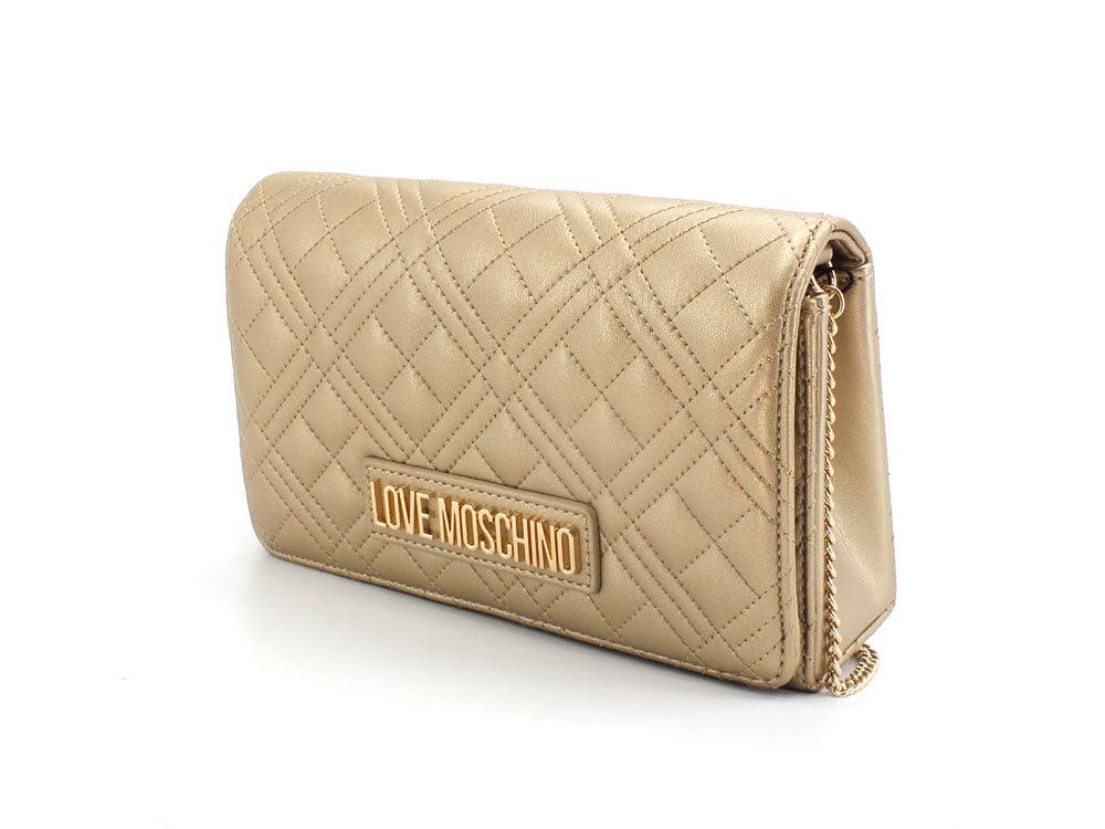 LOVE MOSCHINO Borsa Tracolla Pochette Logo Oro JC4079PP0ELA0901 - Sandrini Calzature e Abbigliamento