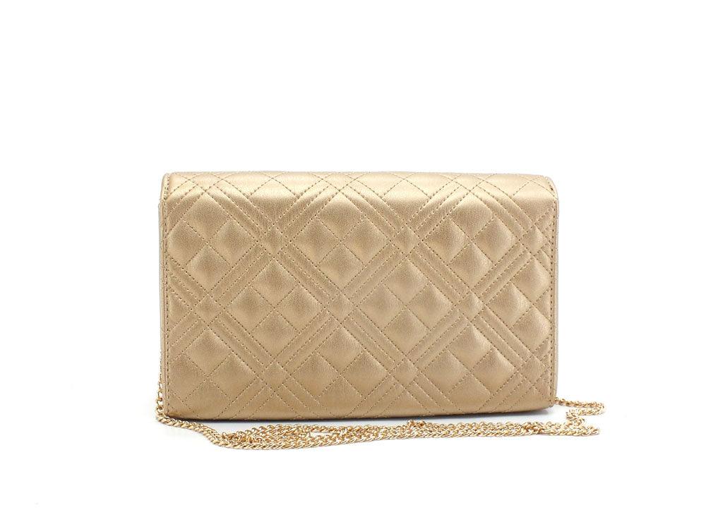 LOVE MOSCHINO Borsa Tracolla Pochette Logo Oro JC4079PP0ELA0901 - Sandrini Calzature e Abbigliamento