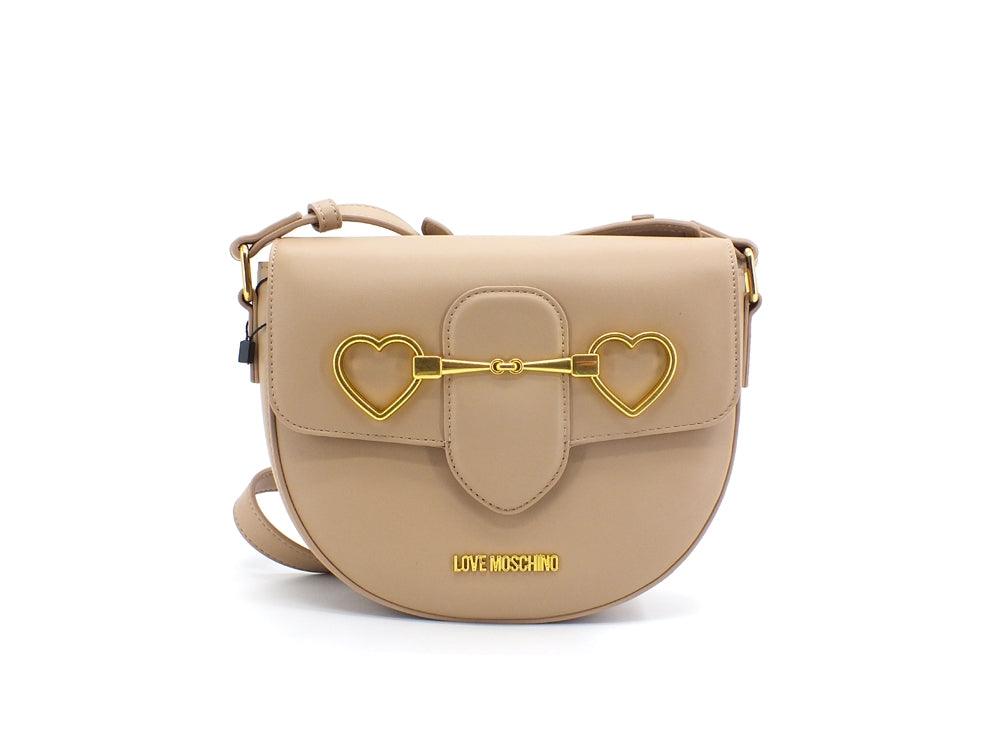 LOVE MOSCHINO Borsa Tracolla Tonda Clutch Cuori Beige JC4077PP1ELC0107 - Sandrini Calzature e Abbigliamento