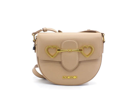 LOVE MOSCHINO Borsa Tracolla Tonda Clutch Cuori Beige JC4077PP1ELC0107 - Sandrini Calzature e Abbigliamento