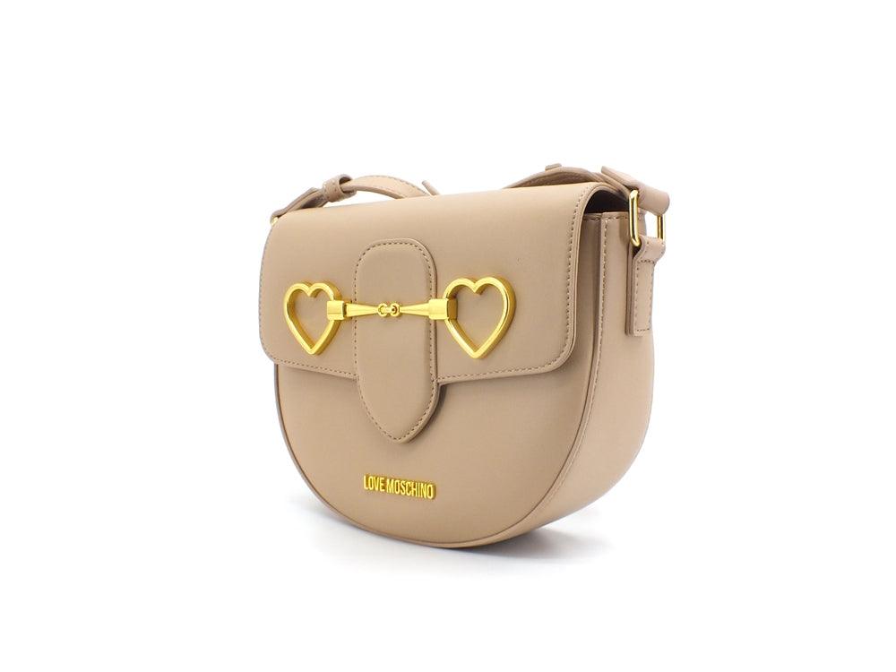 LOVE MOSCHINO Borsa Tracolla Tonda Clutch Cuori Beige JC4077PP1ELC0107 - Sandrini Calzature e Abbigliamento