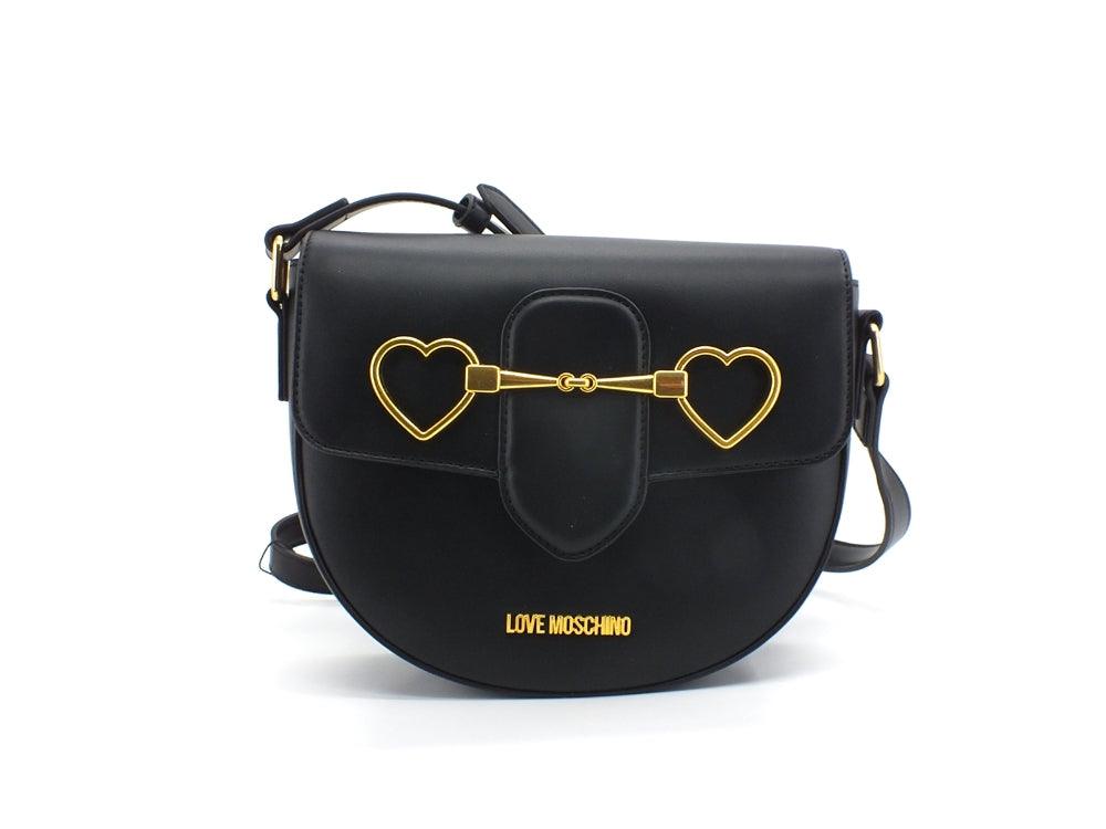 LOVE MOSCHINO Borsa Tracolla Tonda Clutch Cuori Nero JC4077PP1ELC0000 - Sandrini Calzature e Abbigliamento