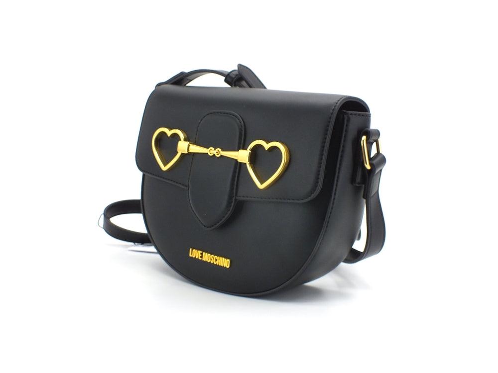 LOVE MOSCHINO Borsa Tracolla Tonda Clutch Cuori Nero JC4077PP1ELC0000 - Sandrini Calzature e Abbigliamento