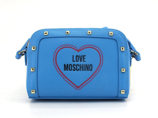LOVE MOSCHINO Borsa Tracolla Zip Xuore Borchie Blu Oceano JC4367PP0EKG0753 - Sandrini Calzature e Abbigliamento