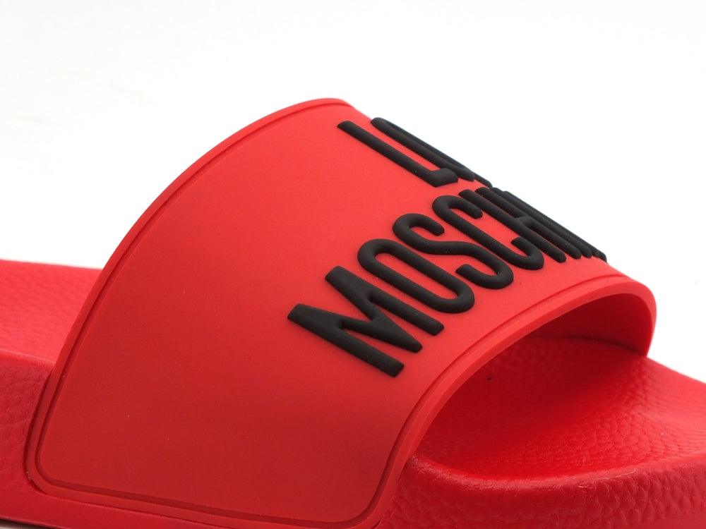 LOVE MOSCHINO Ciabatta Sabot Pool 25 Gomma Rosso JA28052G1CI14500 - Sandrini Calzature e Abbigliamento