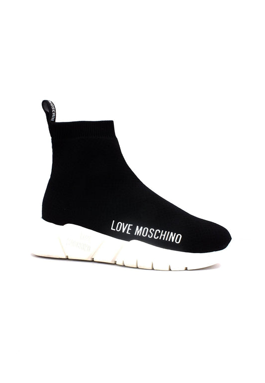 LOVE MOSCHINO Elastic Sock Sneaker Donna Nero JA15343G1GIZ4000 - Sandrini Calzature e Abbigliamento