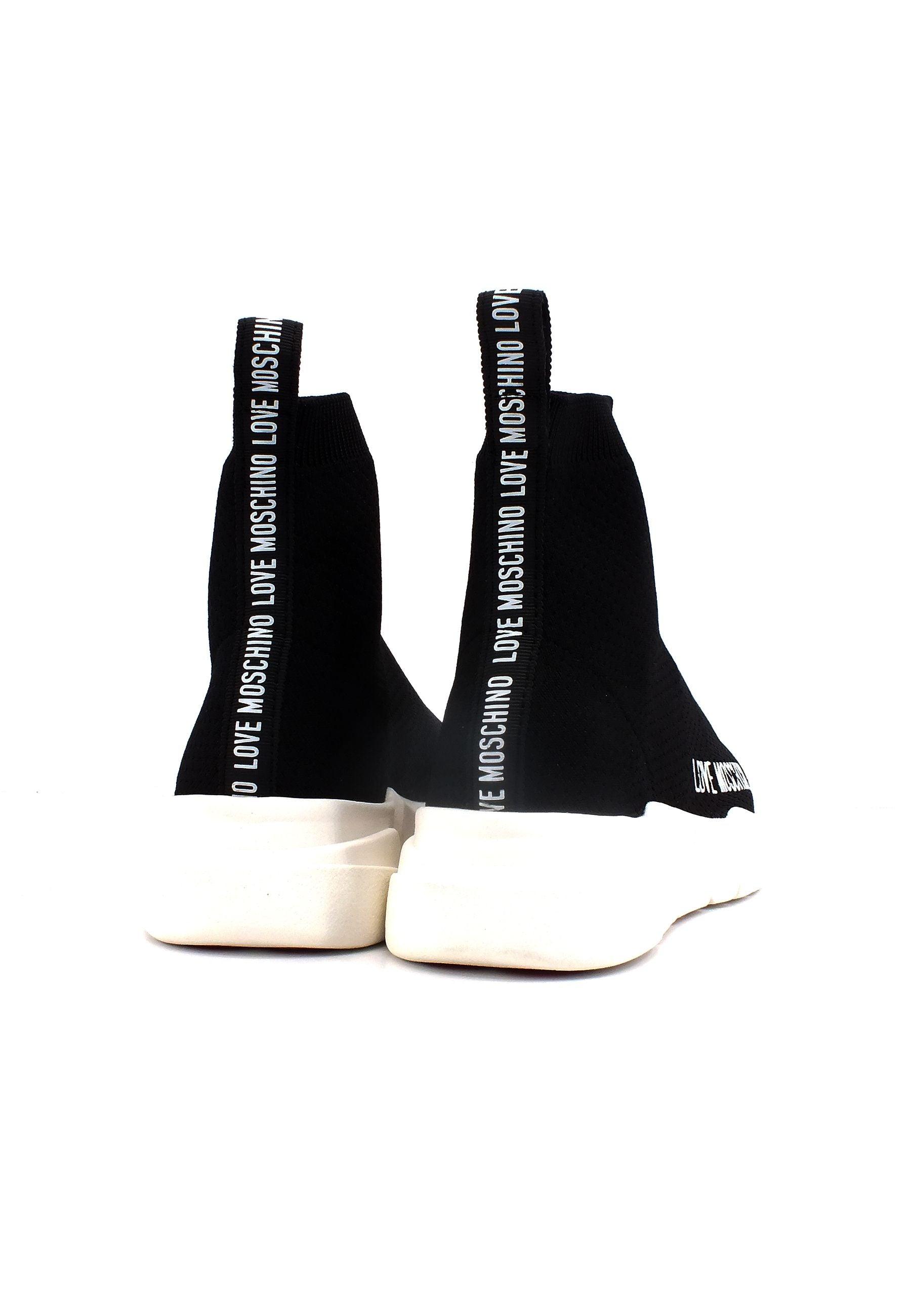 LOVE MOSCHINO Elastic Sock Sneaker Donna Nero JA15343G1GIZ4000 - Sandrini Calzature e Abbigliamento