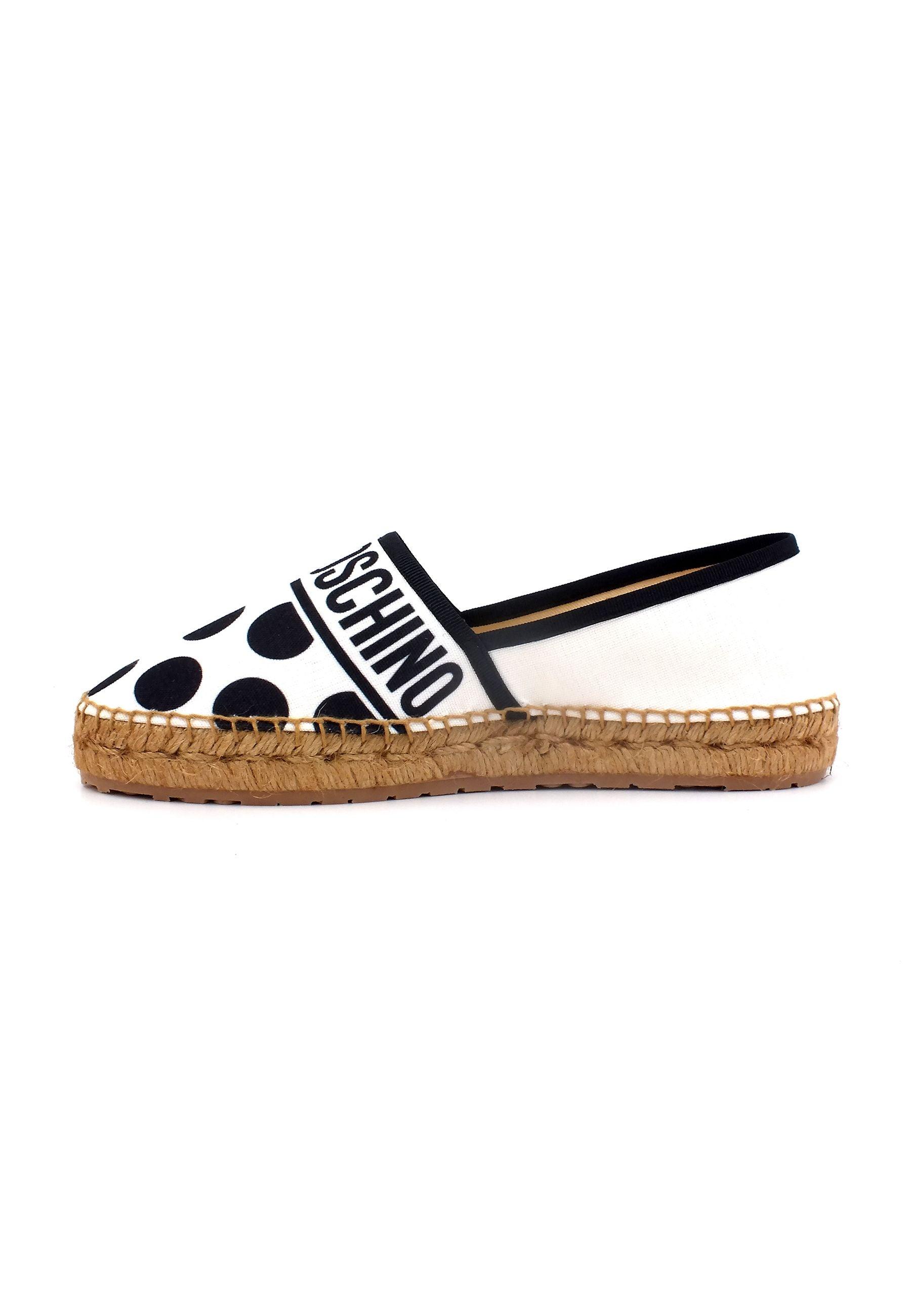 LOVE MOSCHINO Espadrillas Pois Donna Bianco Nero JA10462G0GJHC10A - Sandrini Calzature e Abbigliamento