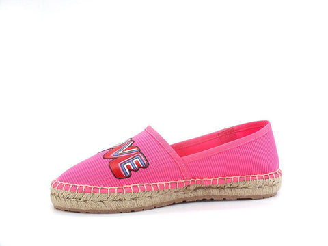 LOVE MOSCHINO Espadrillas Strass Corda Fuxia Rosa JA10192G0EJI0604 - Sandrini Calzature e Abbigliamento