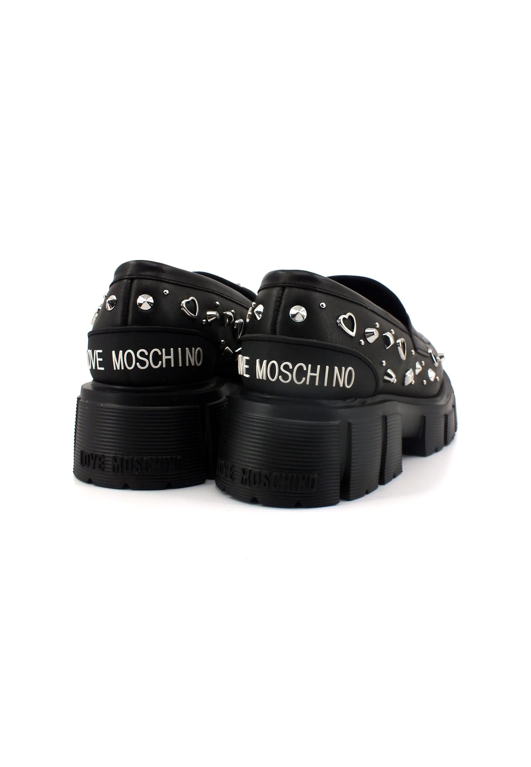 LOVE MOSCHINO Mocassino Borchie Donna Nero JA10035G1HIA0000 - Sandrini Calzature e Abbigliamento