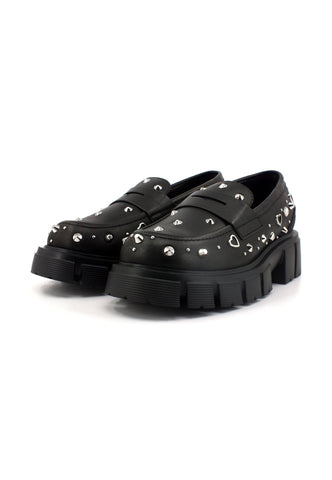 LOVE MOSCHINO Mocassino Borchie Donna Nero JA10035G1HIA0000 - Sandrini Calzature e Abbigliamento