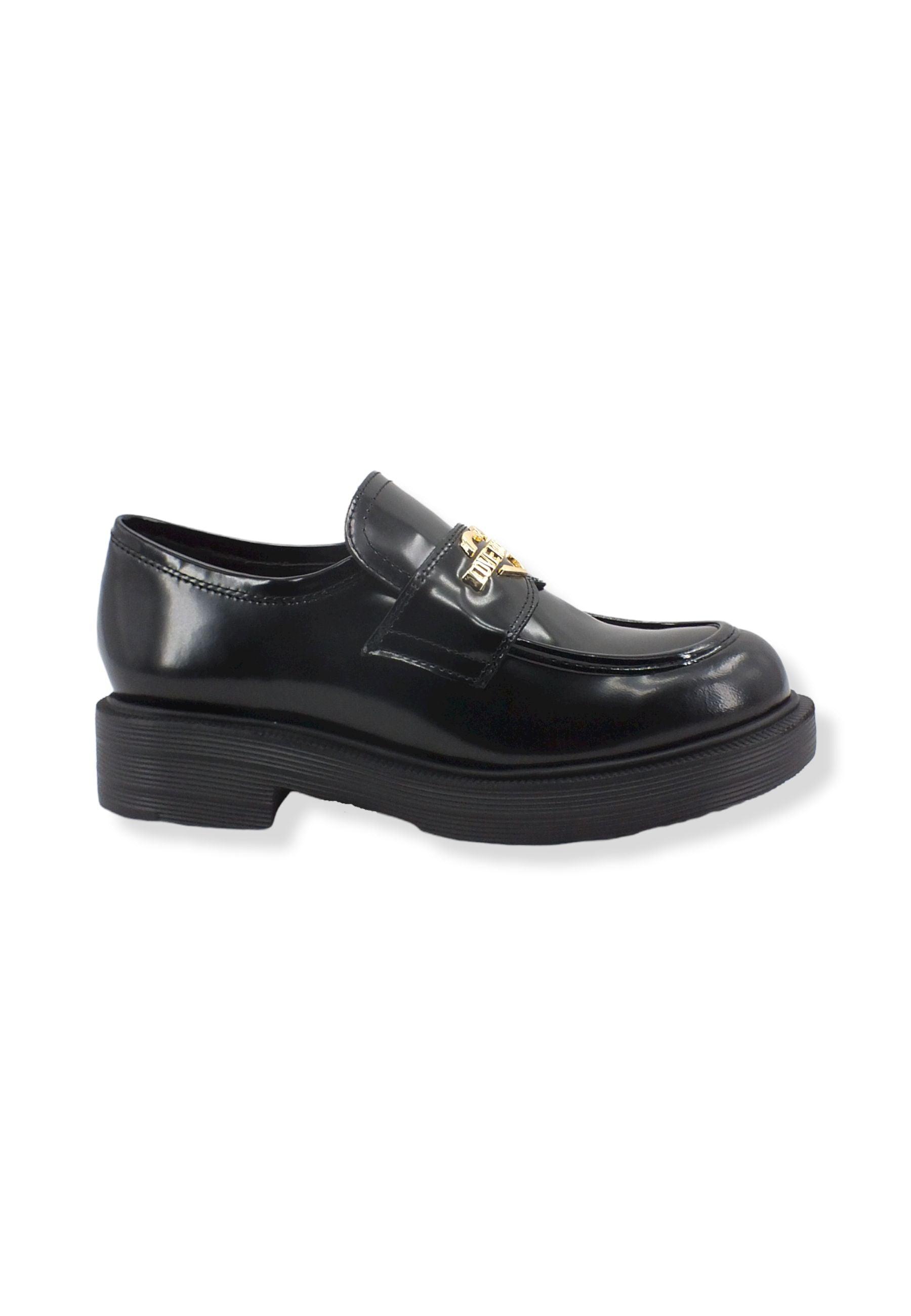 LOVE MOSCHINO Mocassino Pelle Tacco Donna Nero JA10154G1FIB0000 - Sandrini Calzature e Abbigliamento