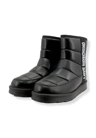 LOVE MOSCHINO Moonboot Doposci Donna Boot Winter Lamè Nero JA24103H1FJZF000 - Sandrini Calzature e Abbigliamento