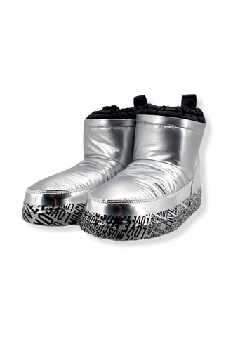 LOVE MOSCHINO Moonboot Doposci Donna Skyboot Nylon Argento JA24362G1FIST902 - Sandrini Calzature e Abbigliamento