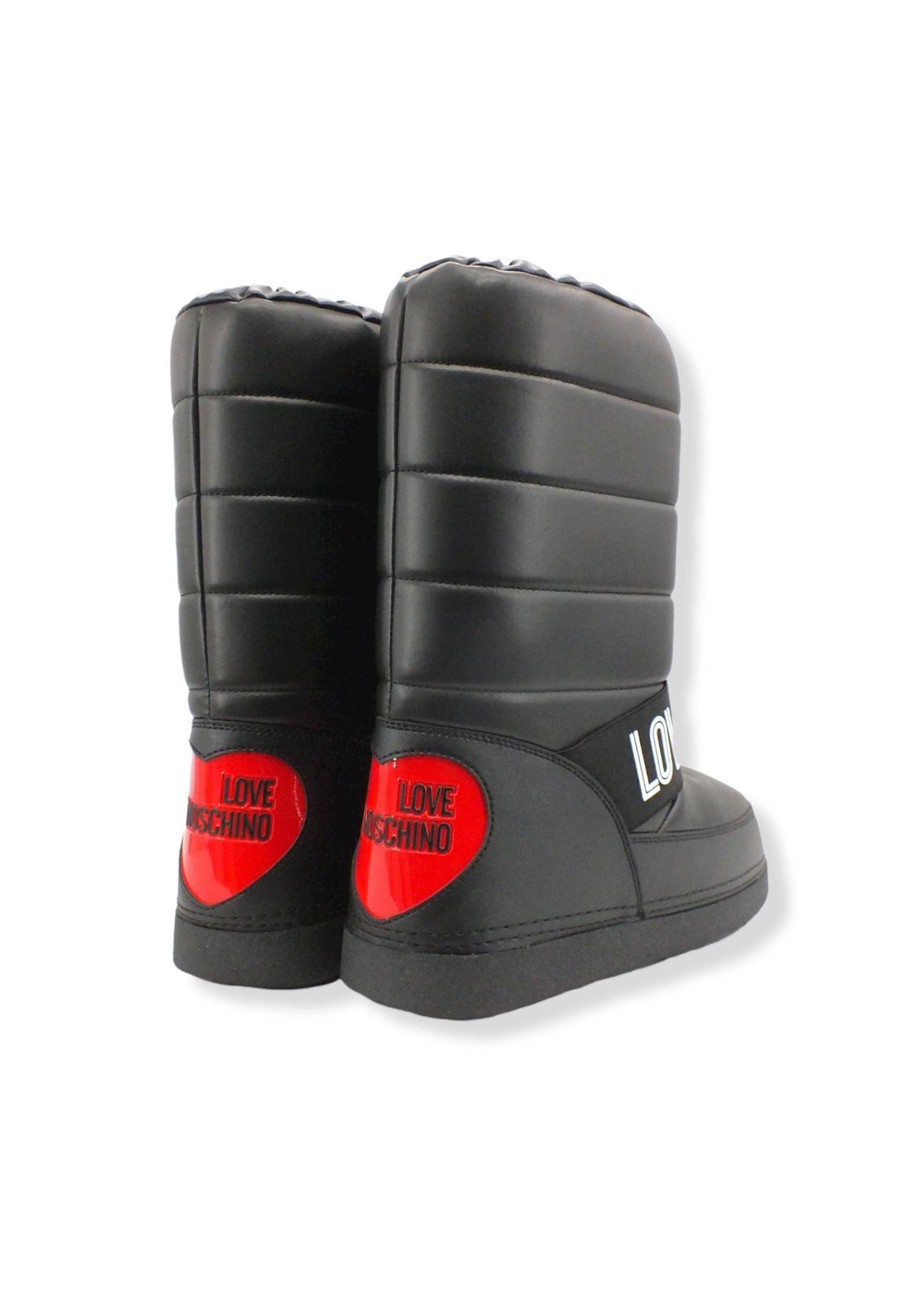 LOVE MOSCHINO Moonboot Doposci Donna Skyboot Soft Logo Nero JA24382G1FISU000 - Sandrini Calzature e Abbigliamento